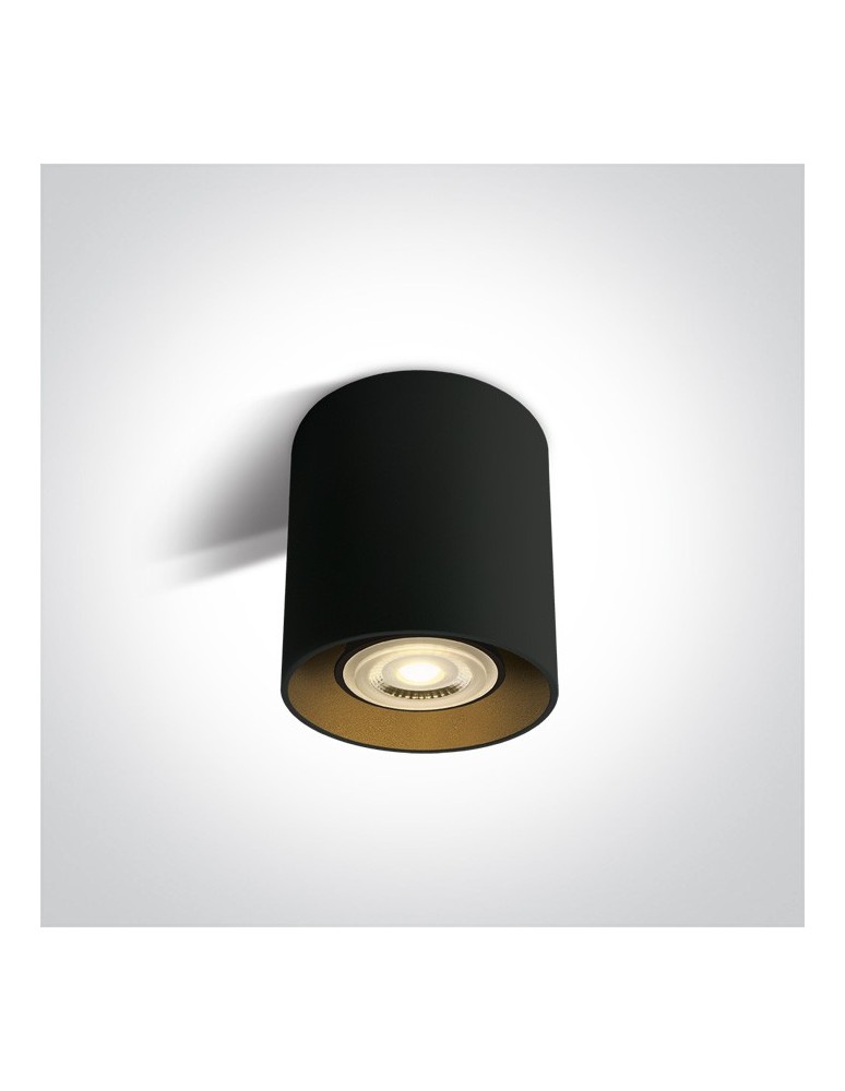 Ceiling luminaires for replaceable light source - One Light Sufi lamp black cylinder Roda 12105T/B - product kolory-swiatla.pl 1