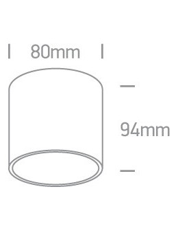 One Light Lampa sufiotwa czarna walec Roda 12105T/B - produkt 2