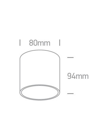 One Light Lampa sufiotwa czarna walec Roda 12105T/W - produkt 2