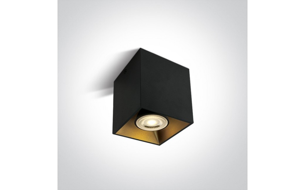 One Light Lampa sześcian loft styl czarna Sinasos 12105TA/B
