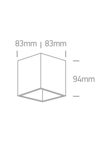 One Light Lampa sześcian loft styl czarna Sinasos 12105TA/B - produkt 2