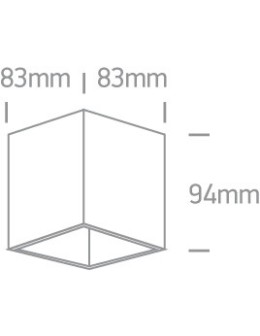 One Light Lampa sześcian loft styl czarna Sinasos 12105TA/W - produkt 2