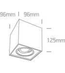 Ceiling luminaires for replaceable light source - One Light Karlowasi black cube ceiling lamp 12105YA/B - product 2