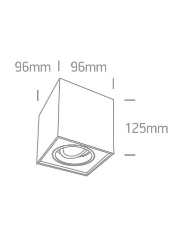 One Light Karlowasi black cube ceiling lamp 12105YA/W - product 2