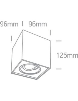 One Light Karlowasi black cube ceiling lamp 12105YA/W - product 2