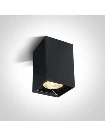 One Light living room ceiling lamp black Nestorio 12106B/B/W