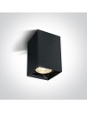 One Light living room ceiling lamp black Nestorio 12106B/B/W