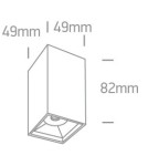 LED ceiling luminaires - One Light living room ceiling lamp black Nestorio 12106B/B/W - product 2