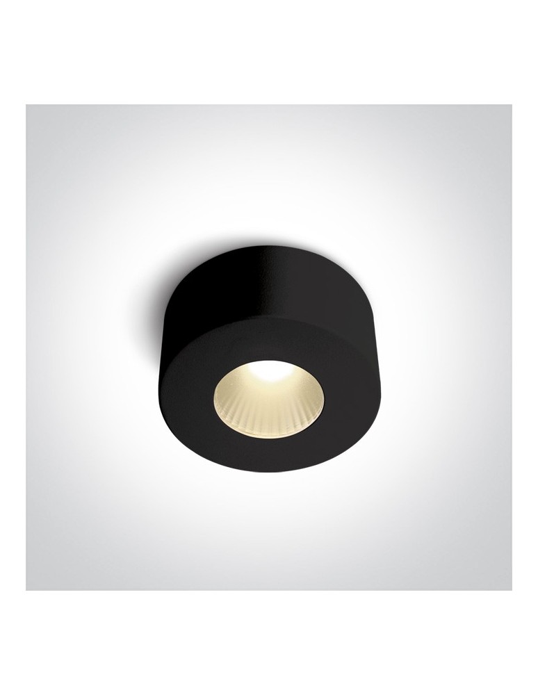 LED ceiling luminaires - One Light Stylish LED ceiling lamp black Polijiros 12107/B/W - product kolory-swiatla.pl 1