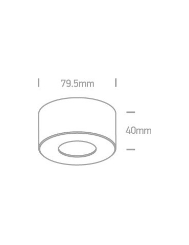 One Light Stylowa lampa LED sufitowa czarna Polijiros 12107/B/W - produkt 2
