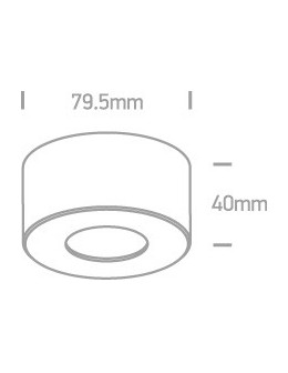 One Light Stylish LED ceiling lamp black Polijiros 12107/B/W - product 2