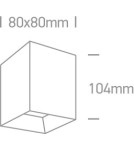 LED ceiling luminaires - One Light Modern LED cube lamp Servia 12110HA/W/W. - product 2