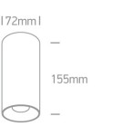 LED ceiling luminaires - One Light LED cylinder ceiling lamp Stilida 12115D/B/W - product 2