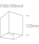 LED ceiling luminaires - One Light LED cube ceiling lamp Servia 2 12115HA/W/W - product 2