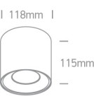 LED ceiling luminaires - One Light LED developer ceiling lamp Tembi 12115LA/W/W. - product 2