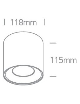 One Light Lampa sufitowa LED deweloper Tembi 12115LA/W/W - produkt 2
