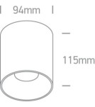 LED ceiling luminaires - One Light retro style ceiling lamps Trizin 2 12120Z/B/W - product 3