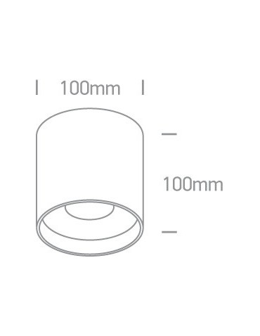 One Light Lampa LED czarna tuba Karas 2 12122C/B/W - produkt 2