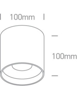 One Light Lampa LED czarna tuba Karas 2 12122C/B/W - produkt 2