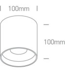 LED ceiling luminaires - One Light LED lamp black tube Karas 2 12122C/W/W - product 2