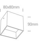 Ceiling luminaires for replaceable light source - One Light Delos cube ceiling lamp 12134/B - product 2