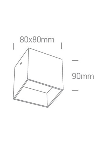 One Light Delos cube ceiling lamp 12134/B - product 2