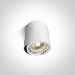One Light Lampa sufitowa biała tuba Mykonos 12142/W