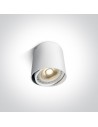 One Light Mykonos white tube ceiling lamp 12142/W.