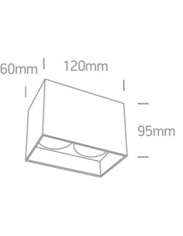 One Light Lampa podwójna czarna Nikomidia 2 12205NA/W - produkt 2