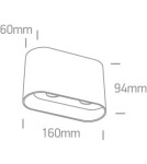 Ceiling luminaires for replaceable light source - One Light lamp modern living room Roda 2 12205T/W - product 2
