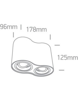 One Light Lampa podwójna czarna Nemea 2 12205Y/B - produkt 2