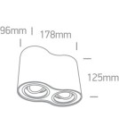 Ceiling luminaires for replaceable light source - One Light Double lamp white Nemea 2 12205Y/W - product 2