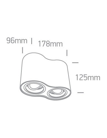 One Light Double lamp white Nemea 2 12205Y/W - product 2