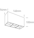 LED ceiling luminaires - One Light Paralia 3 box lamp 12307B/W/W - product 2