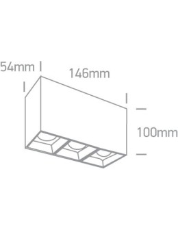 One Light Lampa pudełko Paralia 3 12307B/W/W - produkt 2