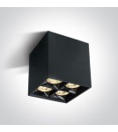 LED ceiling luminaires - One Light Lipsi square ceiling lamp 12406B/B/W. - product 1