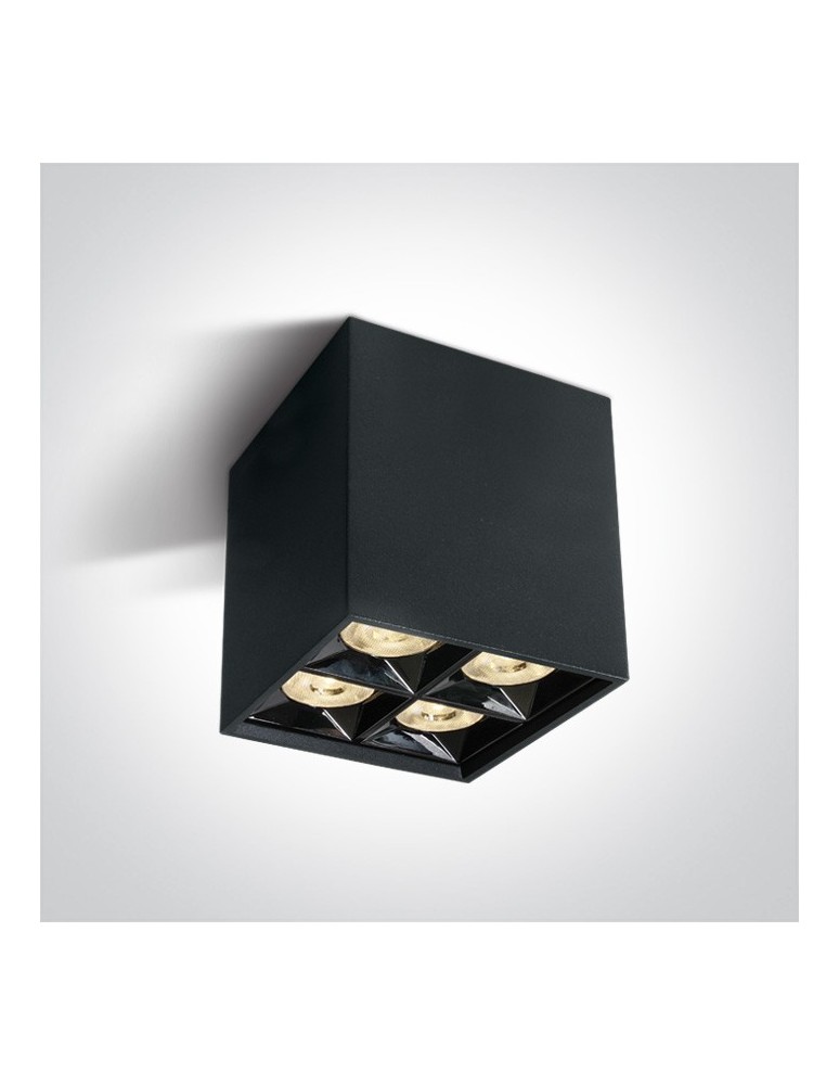 LED ceiling luminaires - One Light Lipsi square ceiling lamp 12406B/B/W. - product kolory-swiatla.pl 1