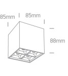 LED ceiling luminaires - One Light Lipsi square ceiling lamp 12406B/B/W. - product 2