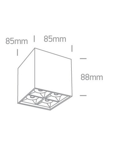 One Light Lipsi square ceiling lamp 12406B/B/W. - product 2