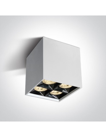 One Light Lipsi square ceiling lamp 12406B/W/W.