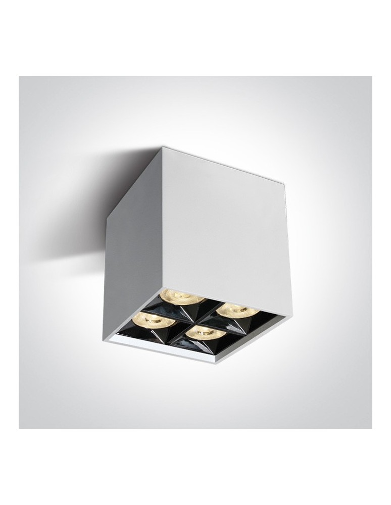 LED ceiling luminaires - One Light Lipsi square ceiling lamp 12406B/W/W. - product kolory-swiatla.pl 1
