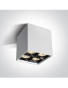 One Light Lipsi square ceiling lamp 12406B/W/W.