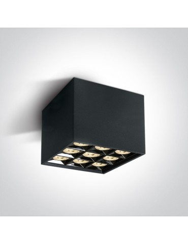 One Light Lipsi 12906B/B/W square ceiling lamp.