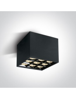 One Light Lipsi 12906B/B/W square ceiling lamp.