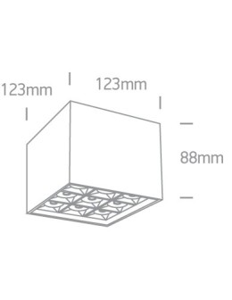 One Light Lipsi 12906B/B/W square ceiling lamp. - product 2