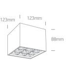 LED ceiling luminaires - One Light Lipsi 12906B/W/W square ceiling lamp. - product 2