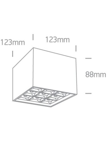 One Light Lipsi 12906B/W/W square ceiling lamp. - product 2