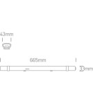 Lighting beams - One Light LED industrial lamp 66.5cm Poros 38118LC/W IP65 - product 3