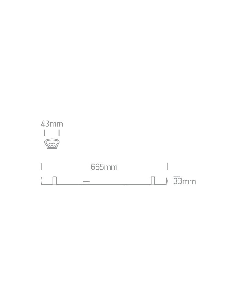 Lighting beams - One Light LED industrial lamp 66.5cm Poros 38118LC/W IP65 - product kolory-swiatla.pl 3