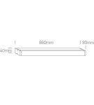 Bathroom wall lamps - One Light LED lamp over mirror 88cm Kalamos 2 38121EL/C IP44 - product 3